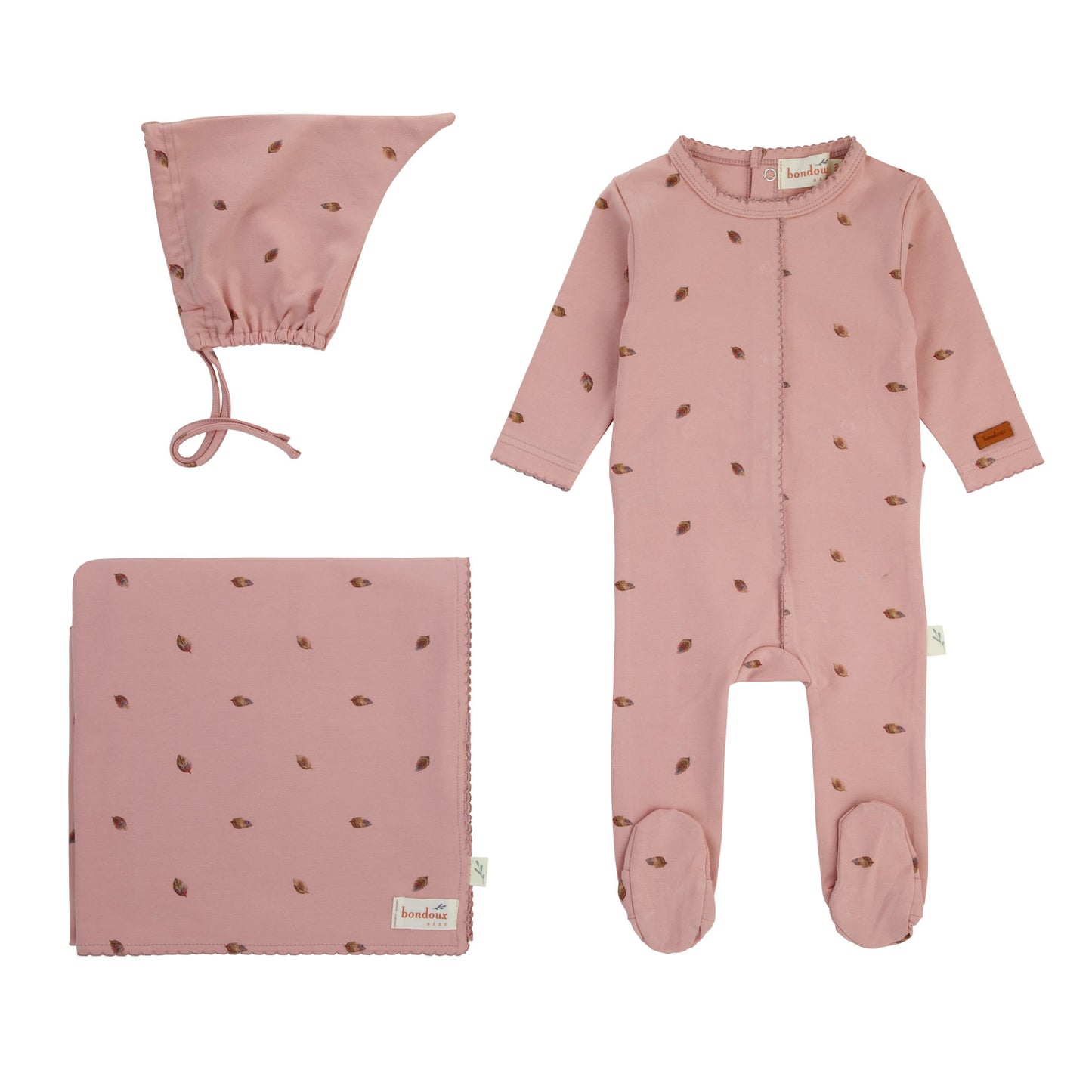 Bondoux Leaf Print Footie (girl)
