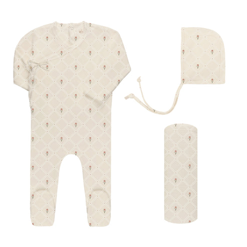 Ely's & Co Floral Grid 3pc Set (girl)