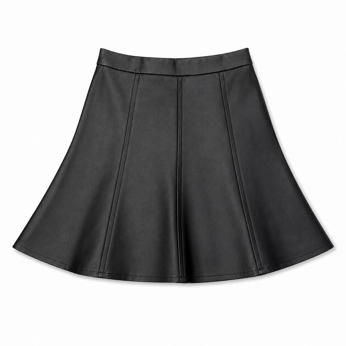 Teela Leather Panel Skirt