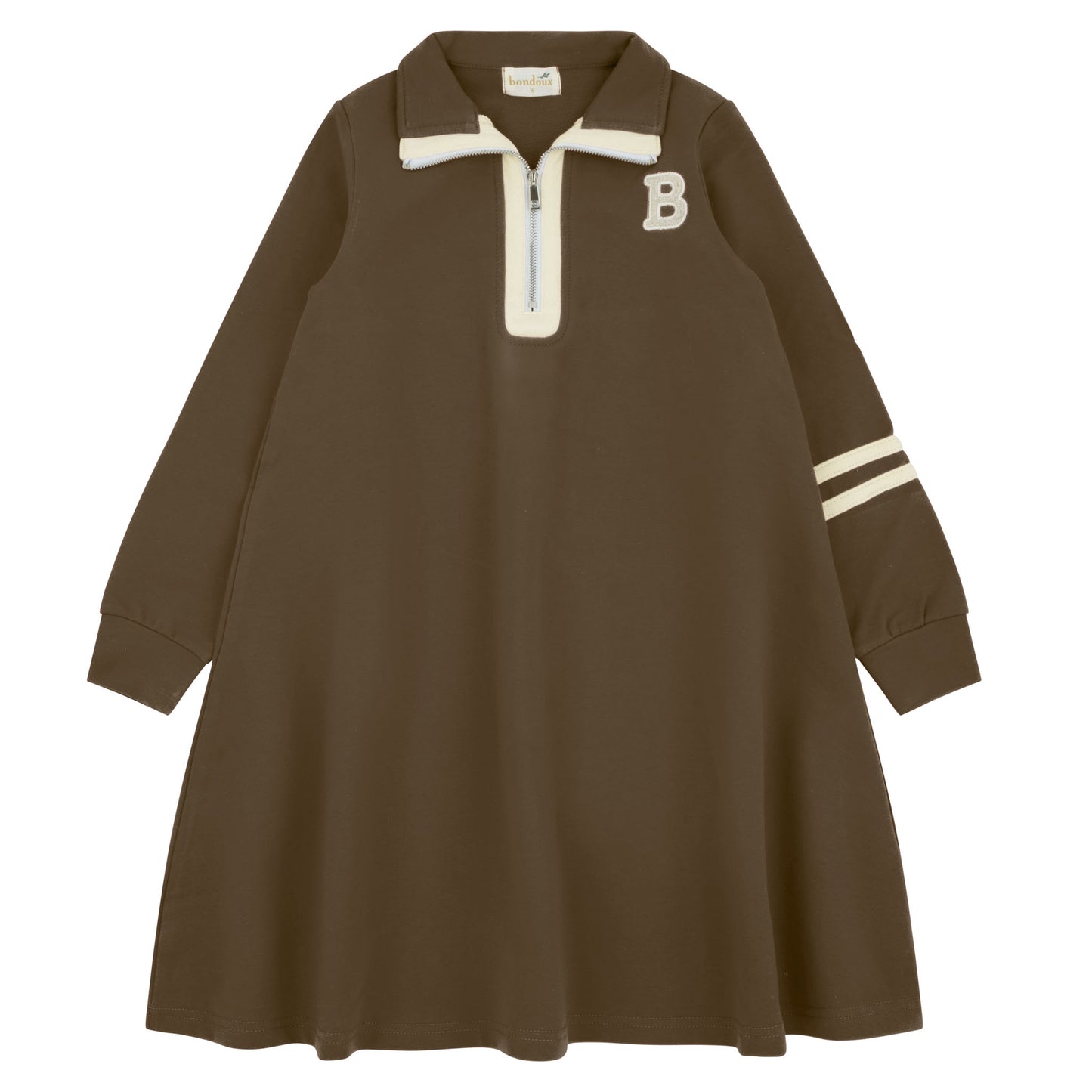 Bondoux Varsity Khaki Dress