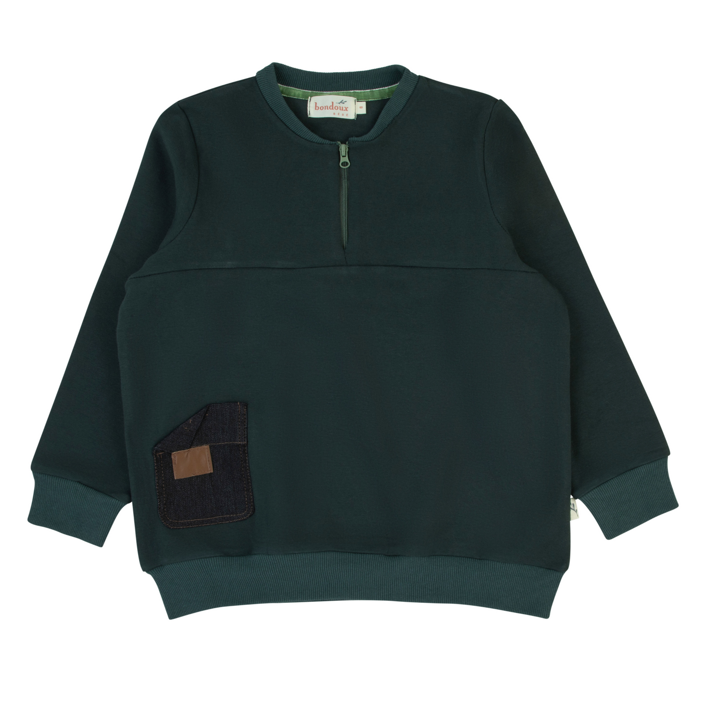 Bondoux Leather Patch Boys Top