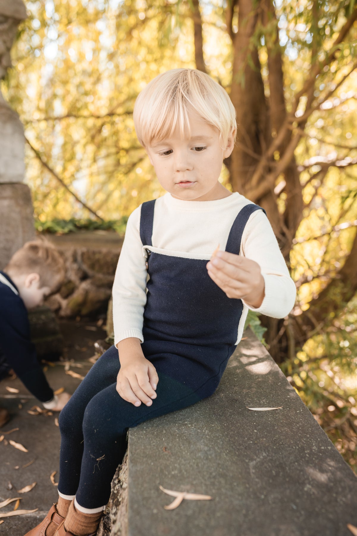 Teela Knit Trim Overall Set