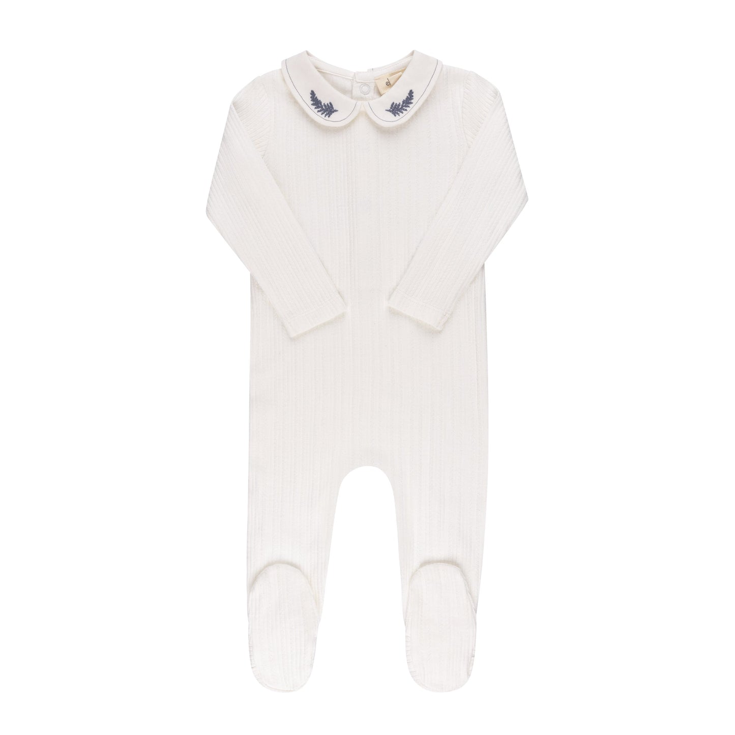 Ely's & Co Organic Embroidered Collar Footie