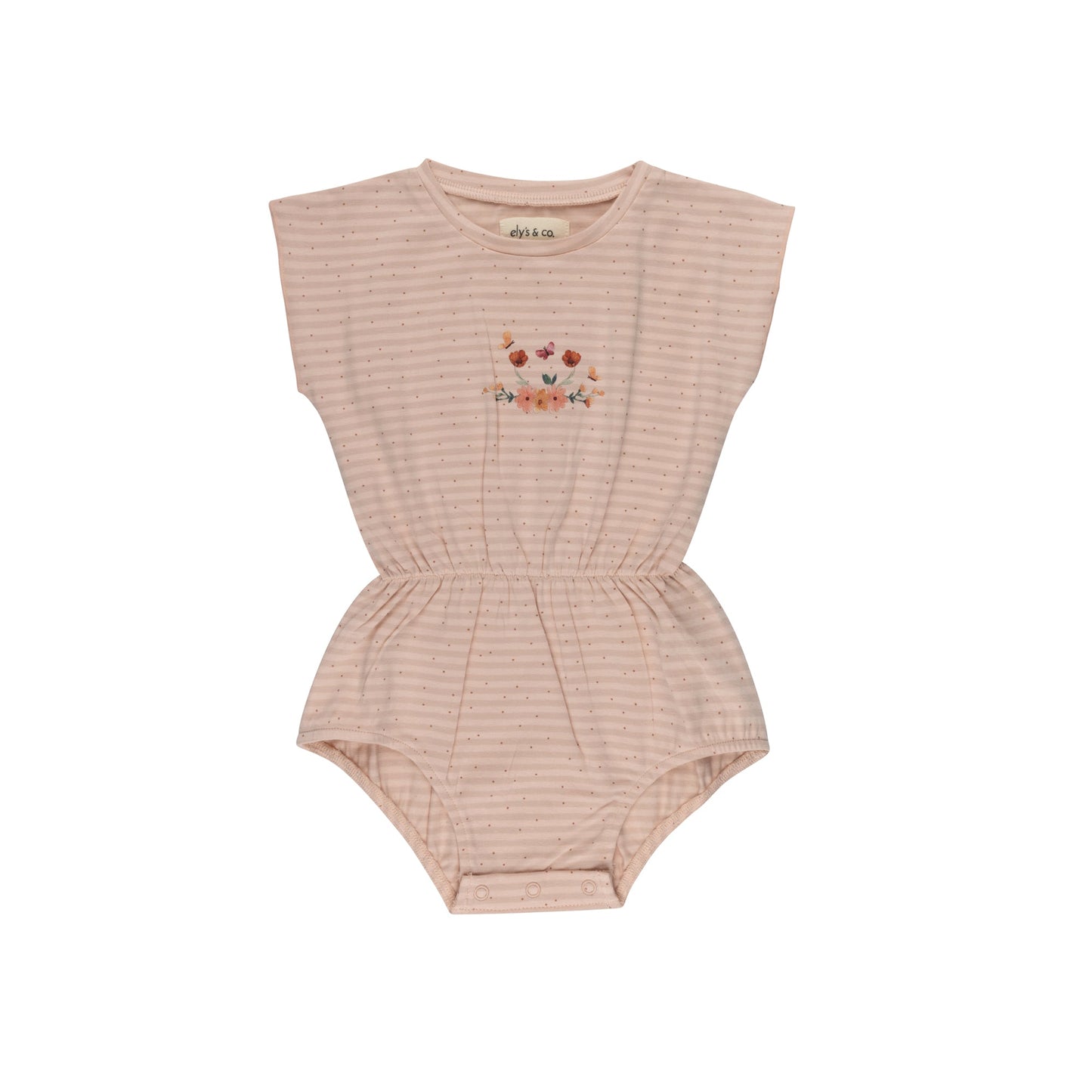 Ely's & Co Floral Stripe Romper (girl)