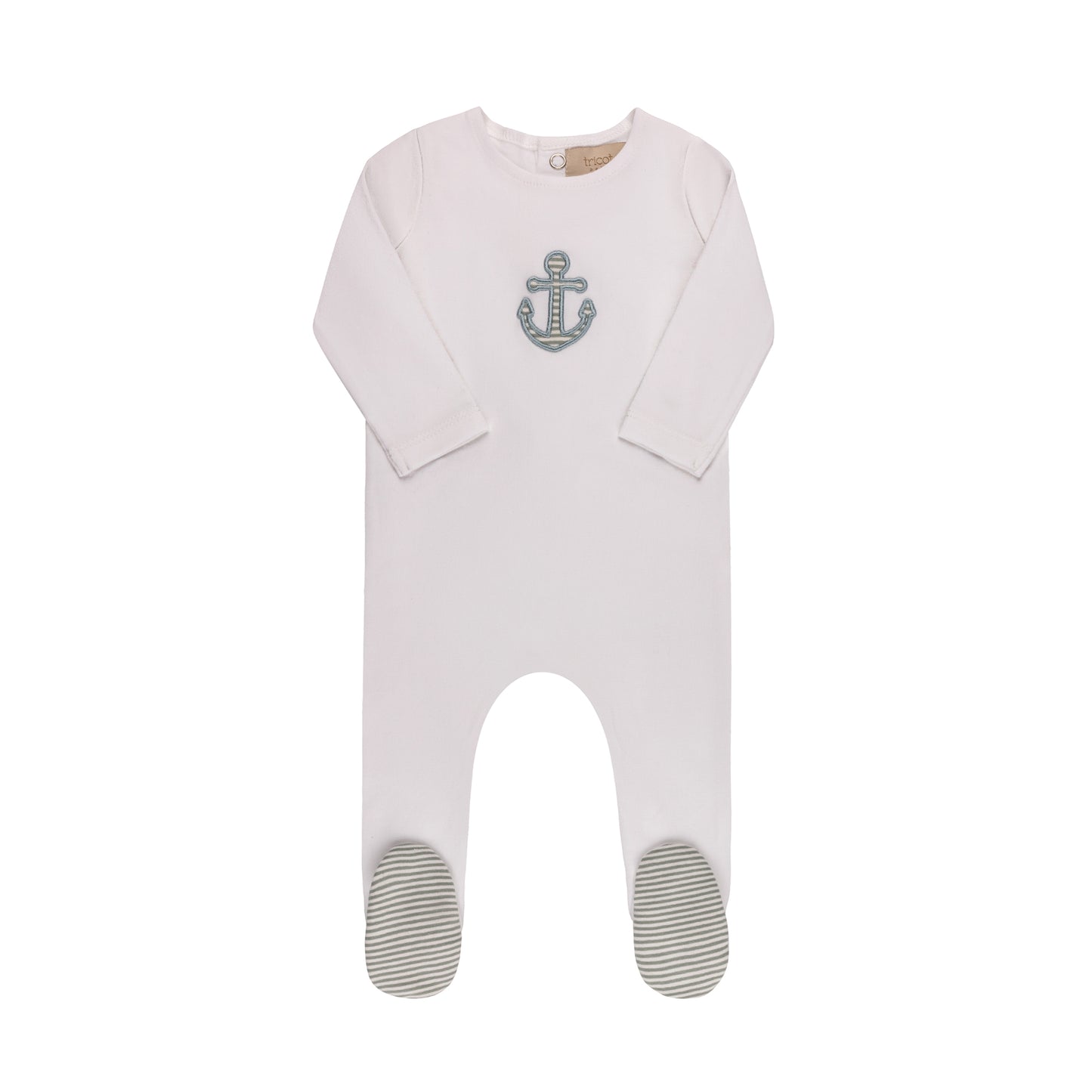 Tricot Anchor Striped Footie