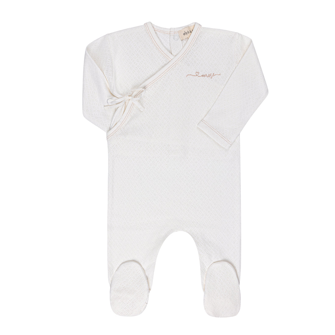 Ely's & Co Organic Amore Pointelle Footie (girl)