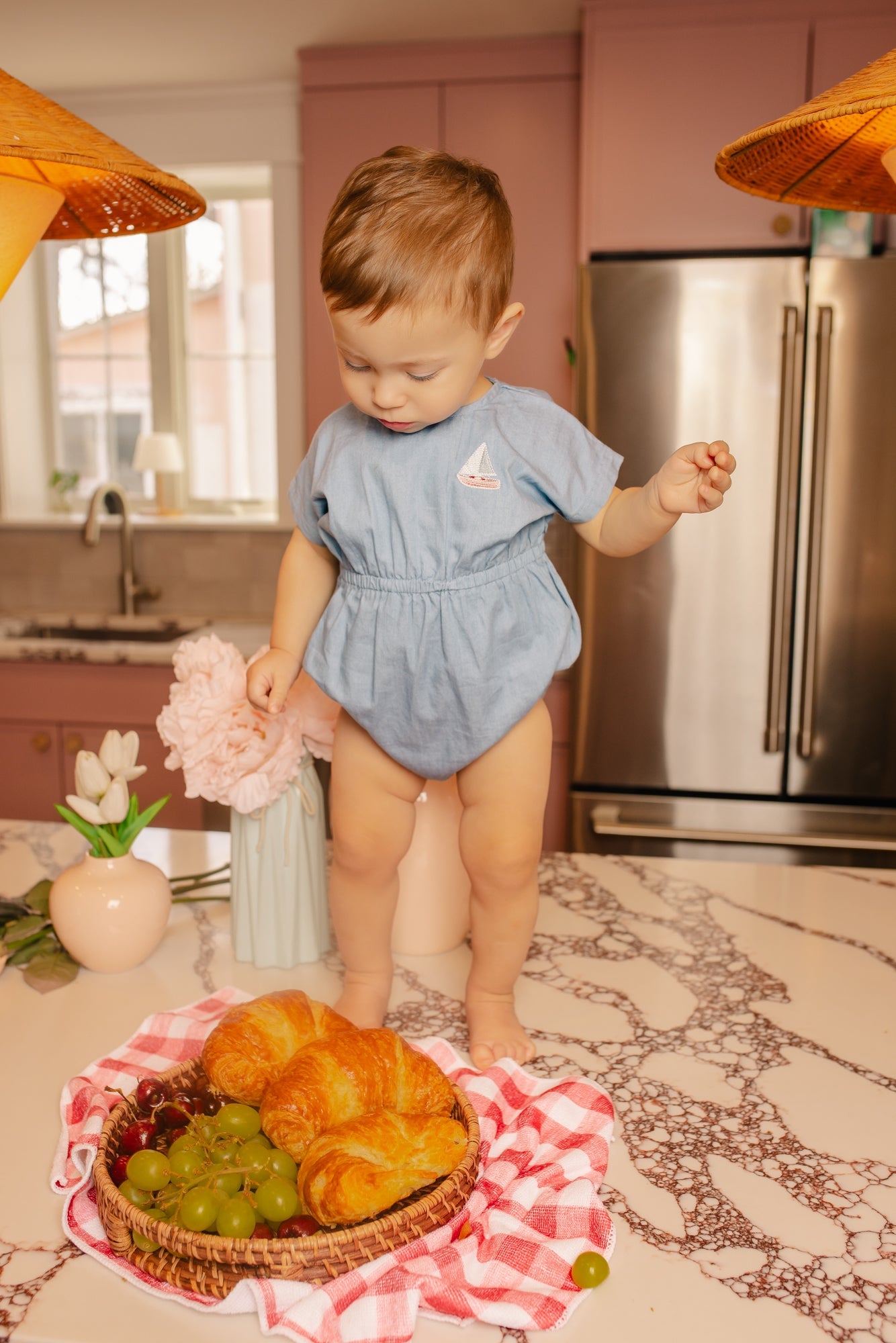 Tricot Boat Denim Romper