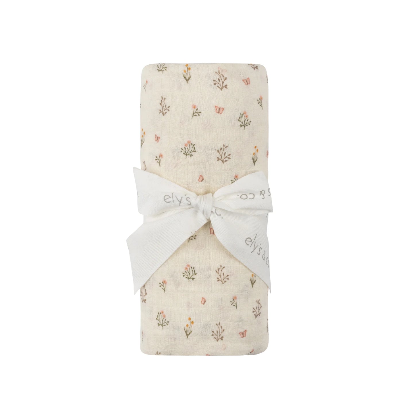 Ely's & Co Garden Floral Print Muslin Swaddle