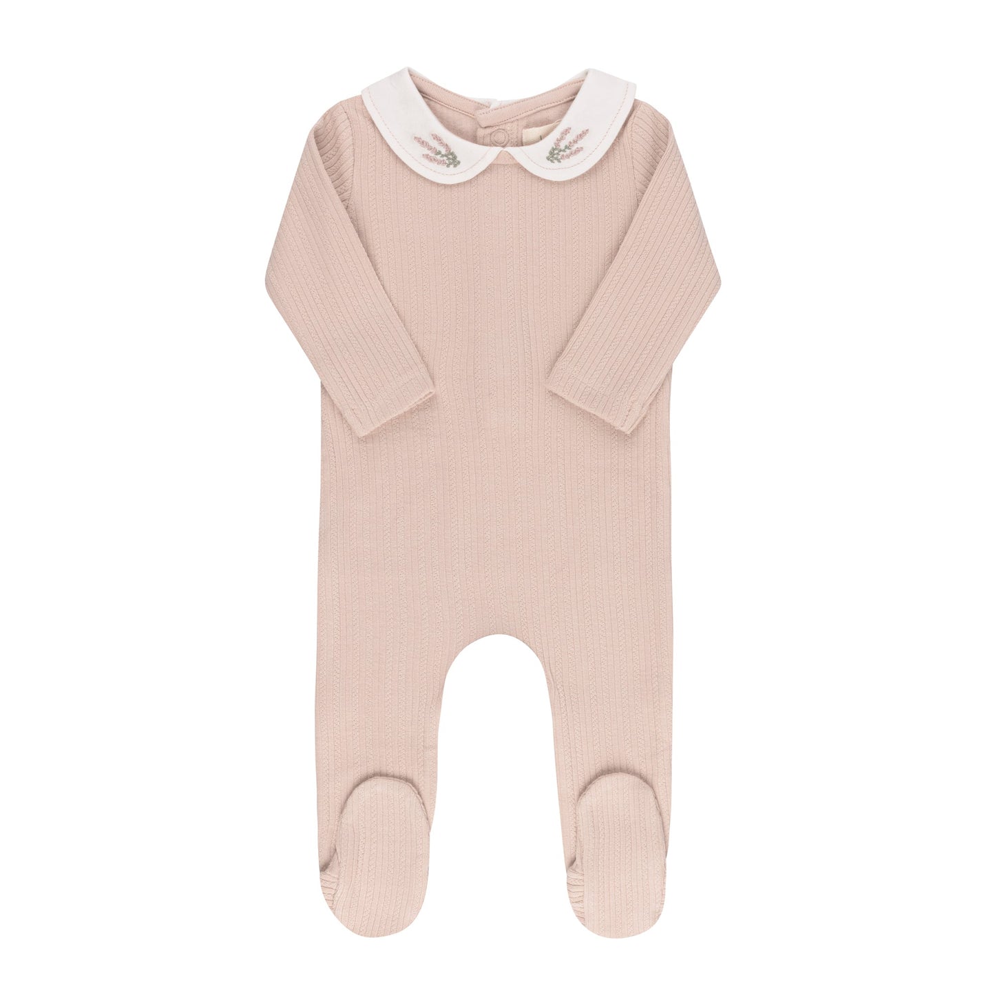 Ely's & Co Embroidered Collar Footie (girl)