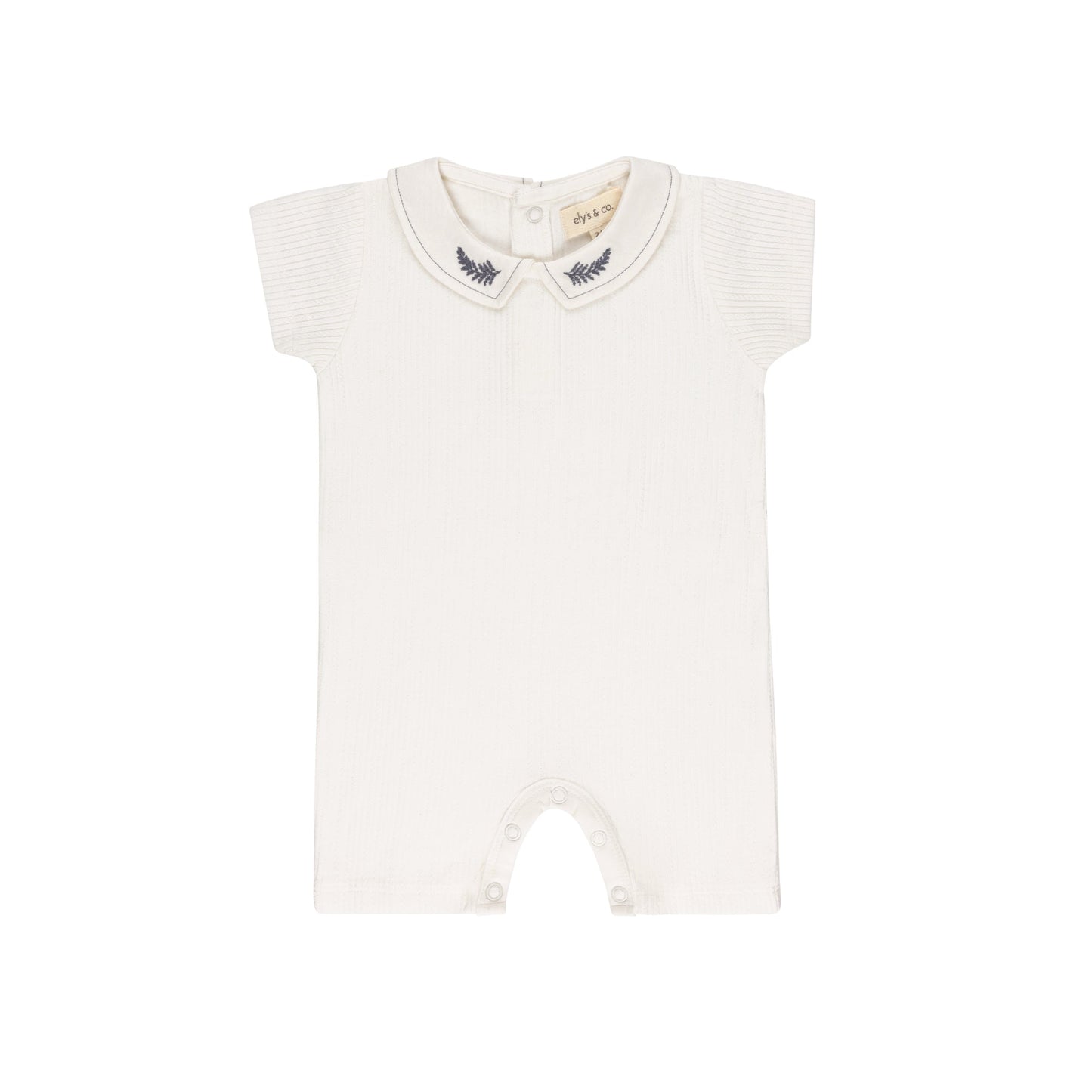 Ely's & Co Organic Embroidered Collar Romper
