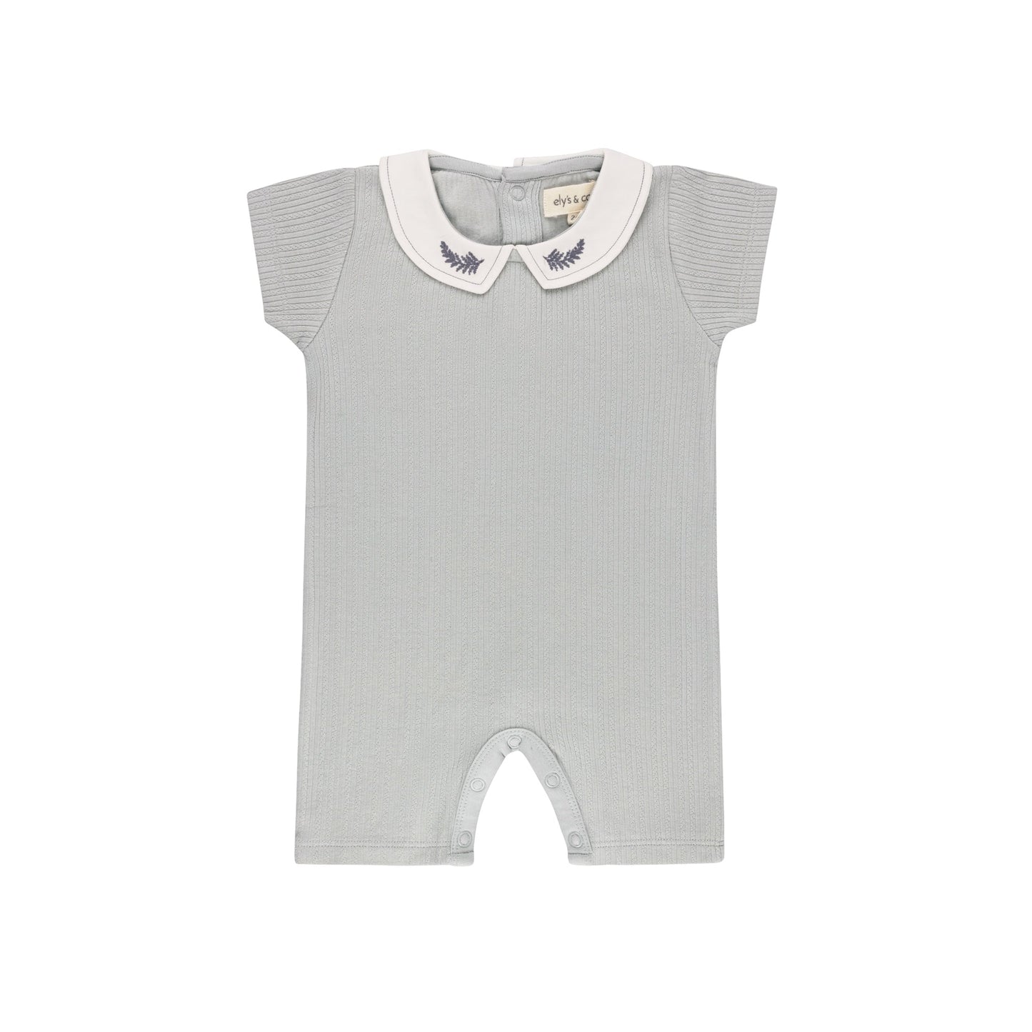 Ely's & Co Organic Embroidered Collar Romper
