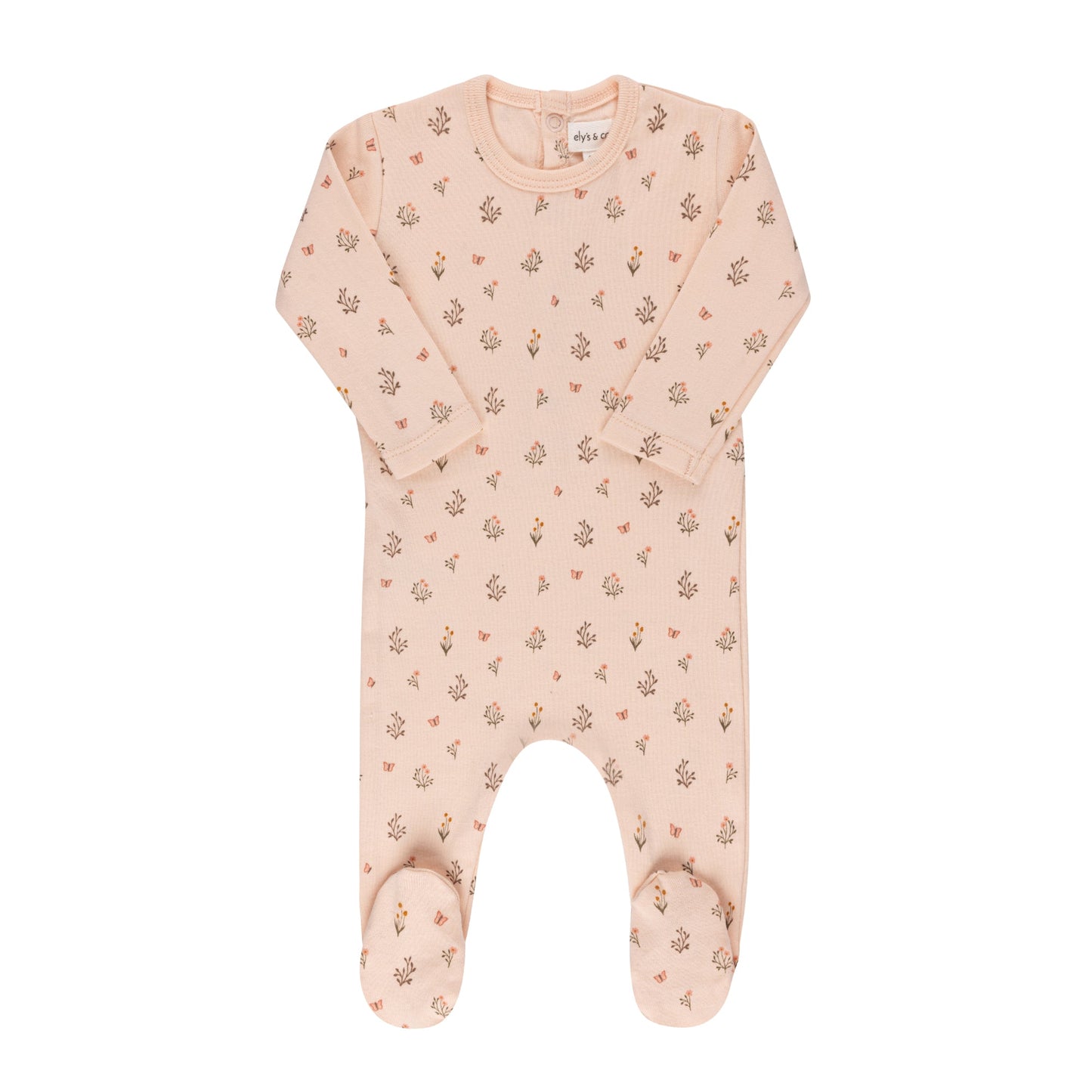 Ely's & Co Garden Floral Print Footie (girl)