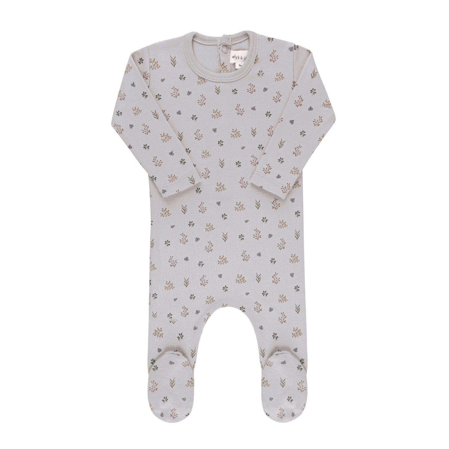 Ely's & Co Garden Floral Print Footie