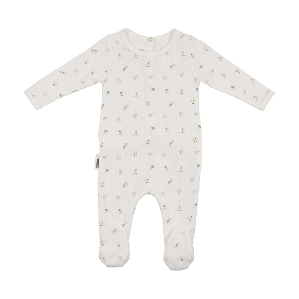 Maniere Pointelle Leaves Footie