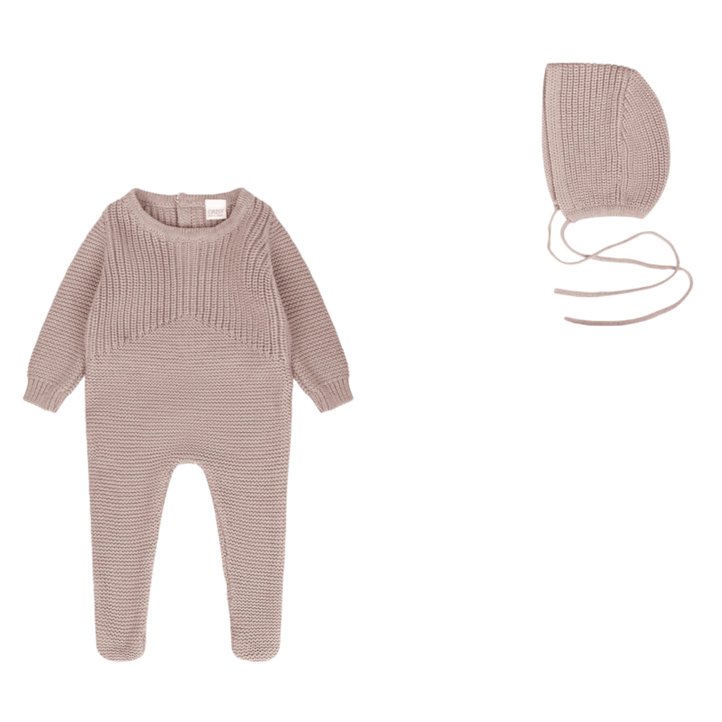 Daisy Knit Detail Footie & Hat (girl)