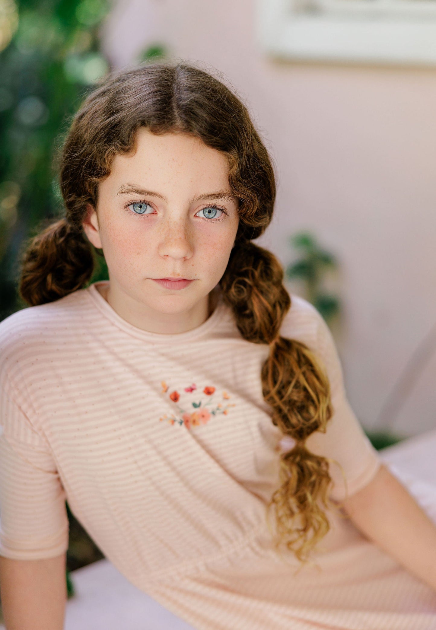 Ely's & Co Floral Stripe Short Sleeve Dress