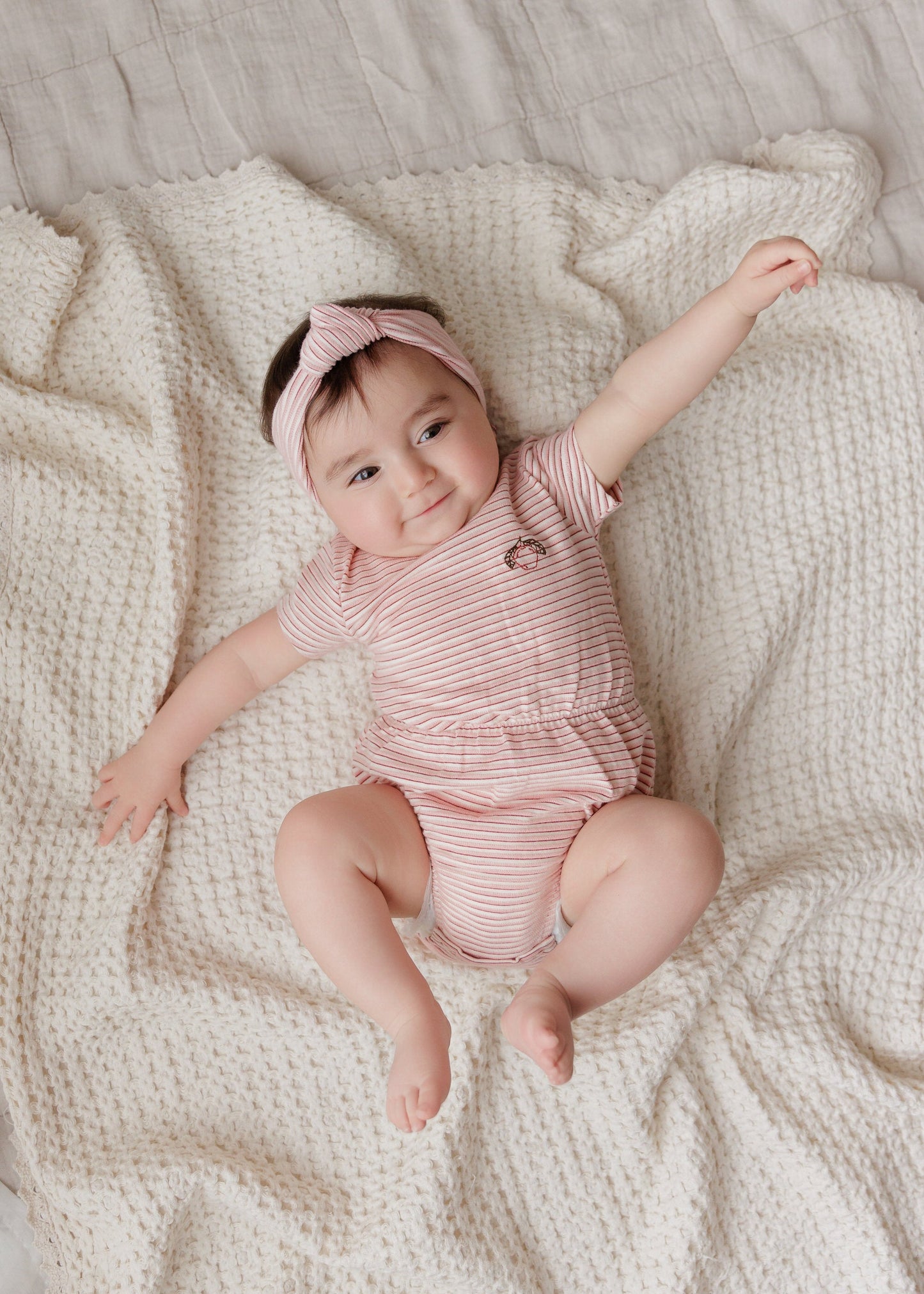 Ely's & Co Metallic Stripe Romper