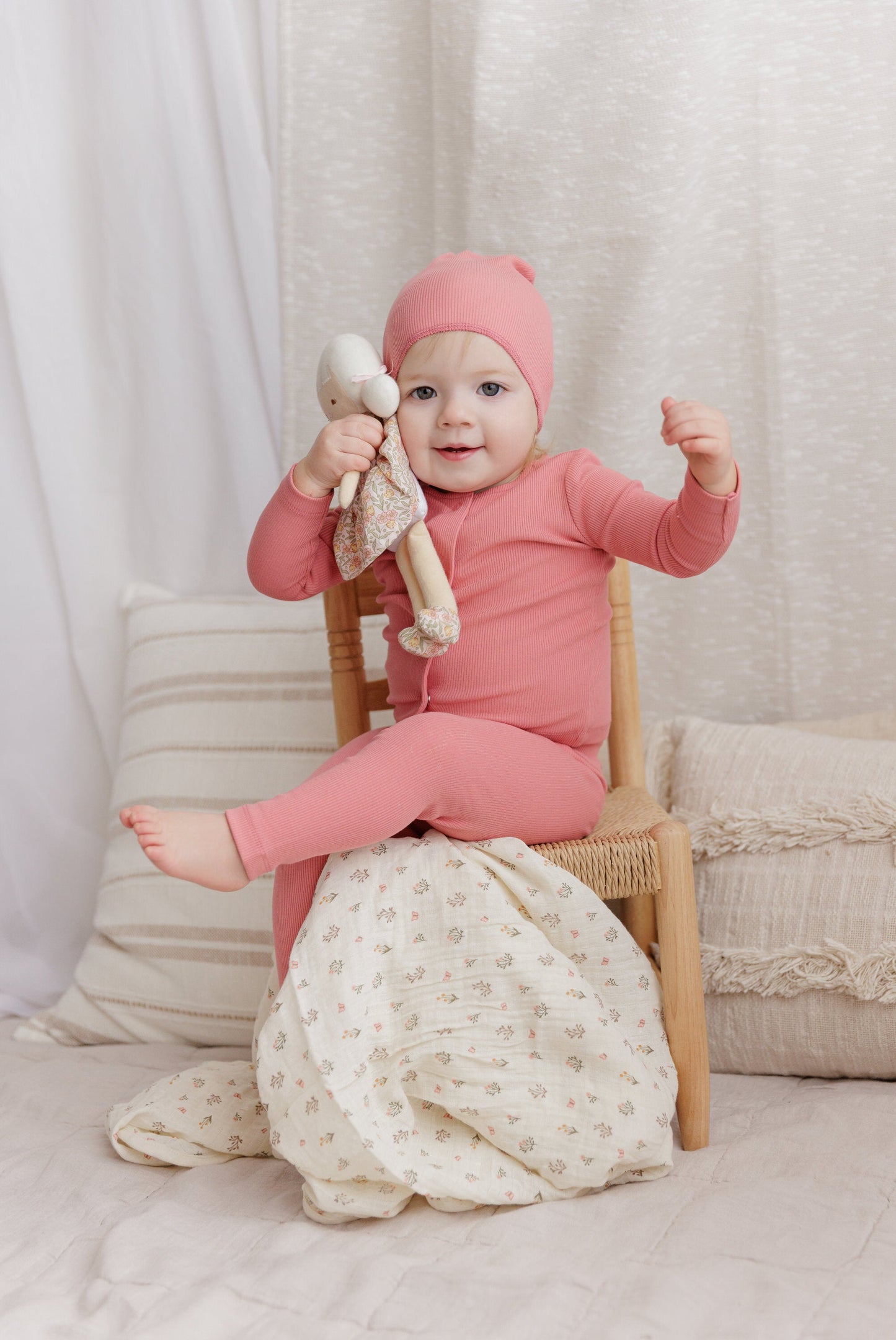 Ely's & Co Ribbed Cardigan Toddler Set