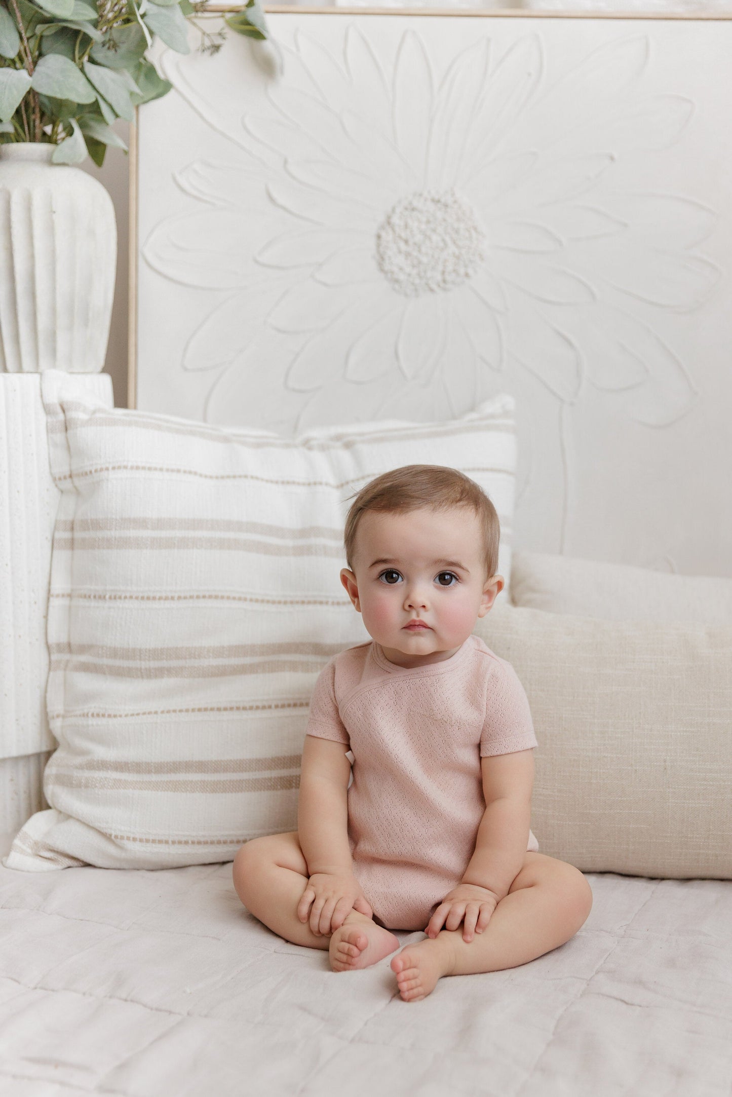 Ely's & Co Organic Amore Pointelle Romper (girl)