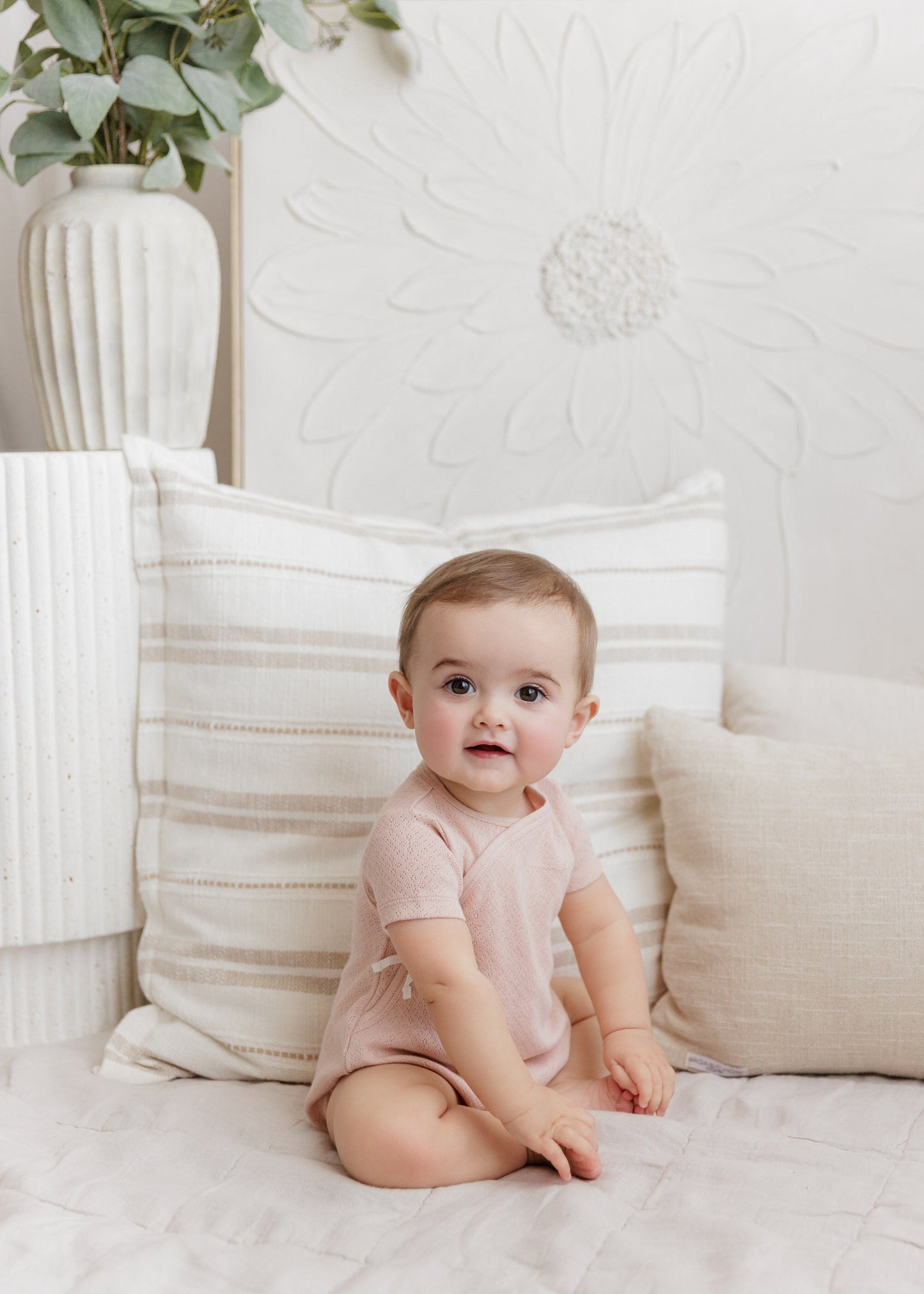 Ely's & Co Organic Amore Pointelle Romper (girl)
