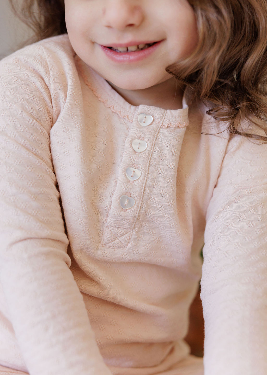 Ely's & Co Pointelle Heart Lounge Set (girl)