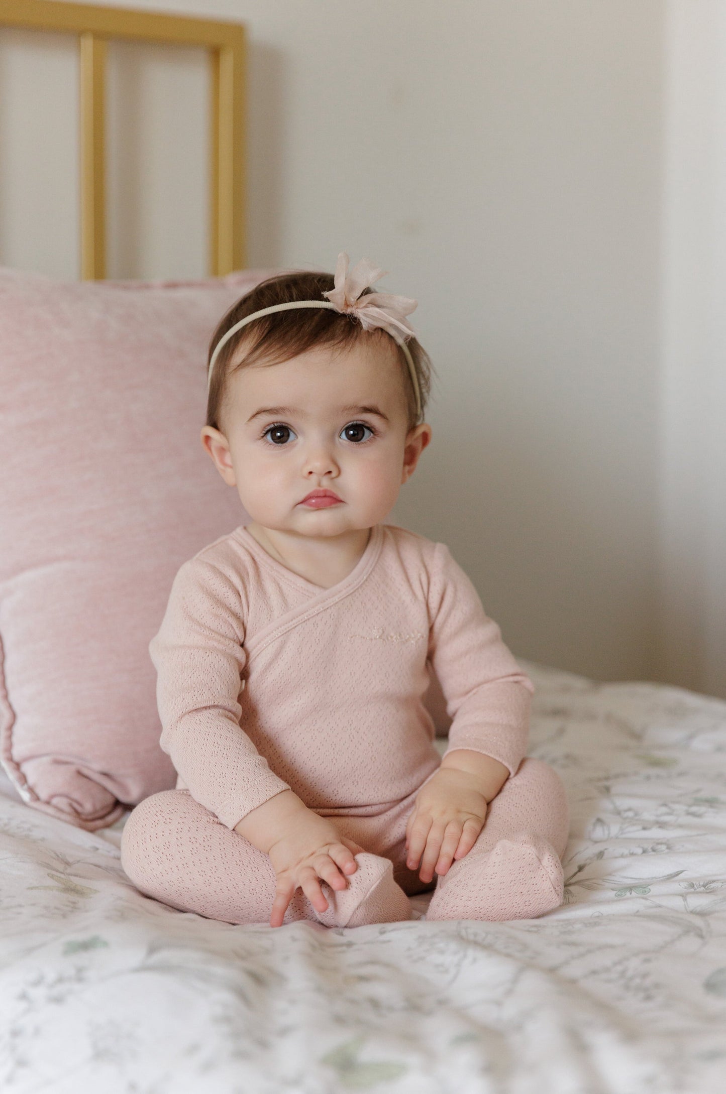 Ely's & Co Organic Amore Pointelle Footie (girl)