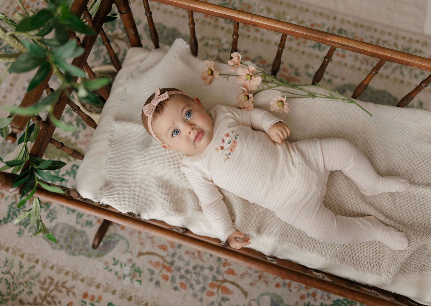 Ely's & Co Floral Stripe Take Me Home Set (girl)