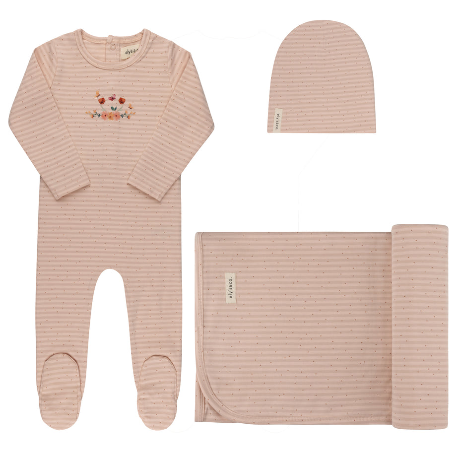 Ely's & Co Floral Stripe Take Me Home Set (girl)
