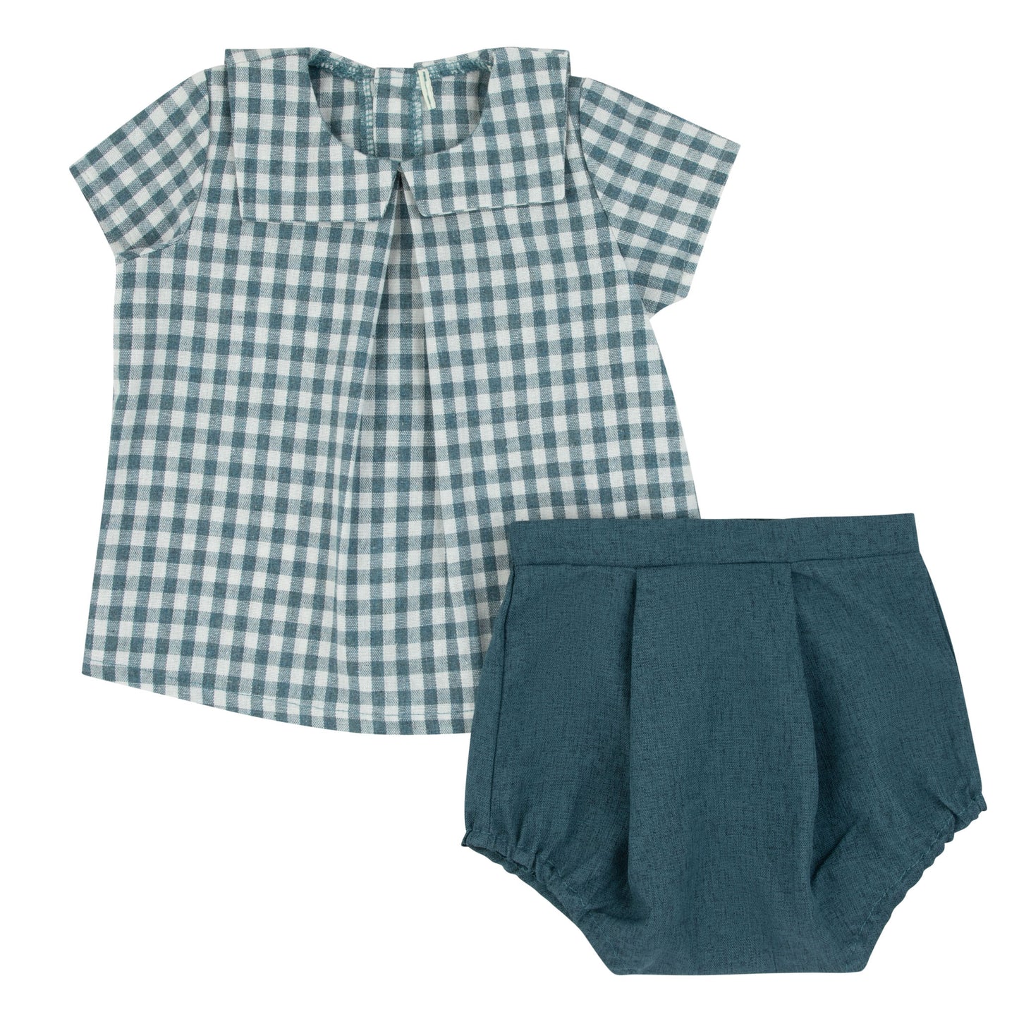 Rompp Gingham Baby Boy 2 Pc Set