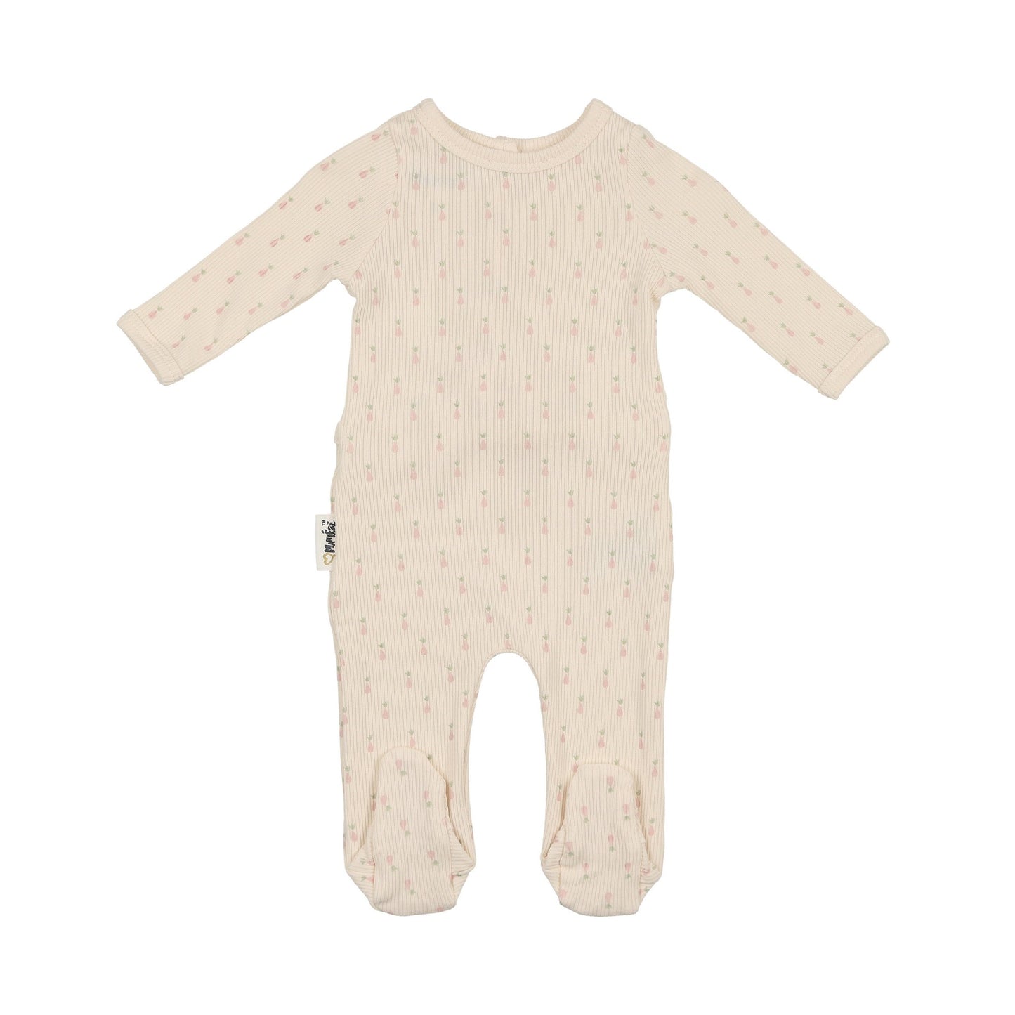 Maniere Ribbed Pineapple Footie (girl)