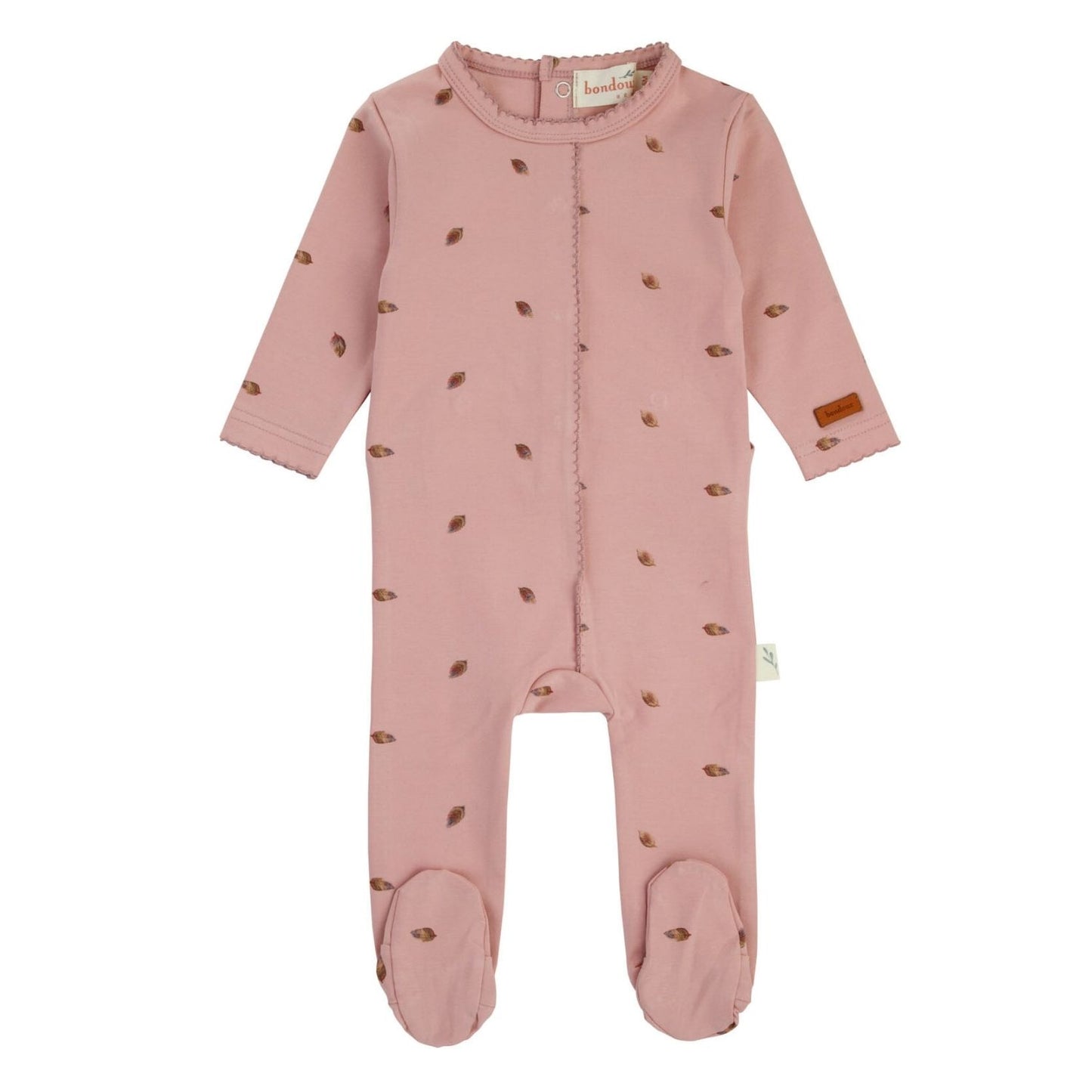 Bondoux Leaf Print Footie (girl)