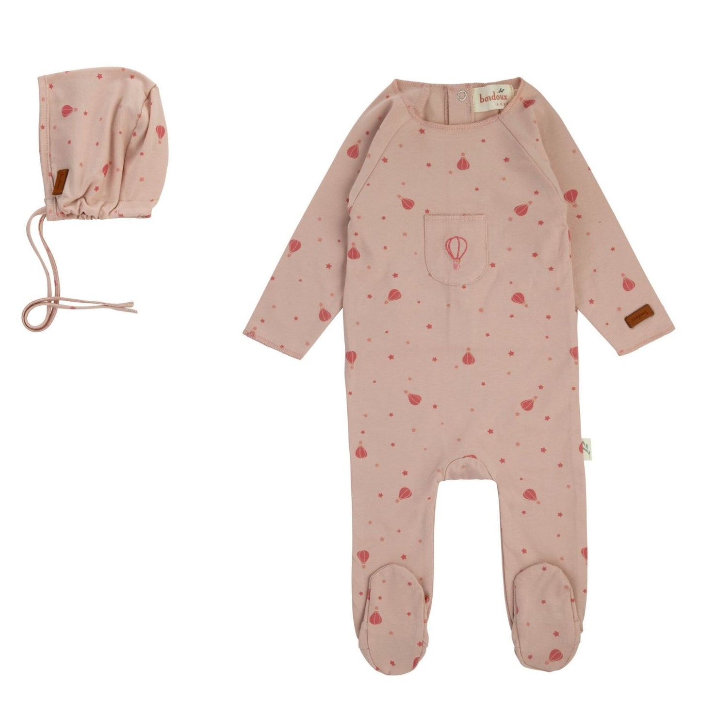 Bondoux Air Balloon Stretchie & Hat (girl)