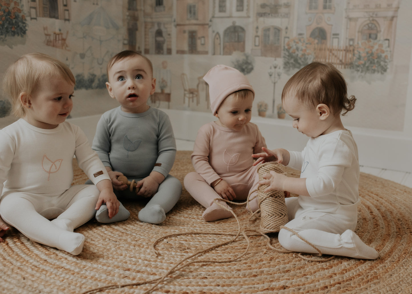 Bondoux Birdie Stretchie & Hat (girl)