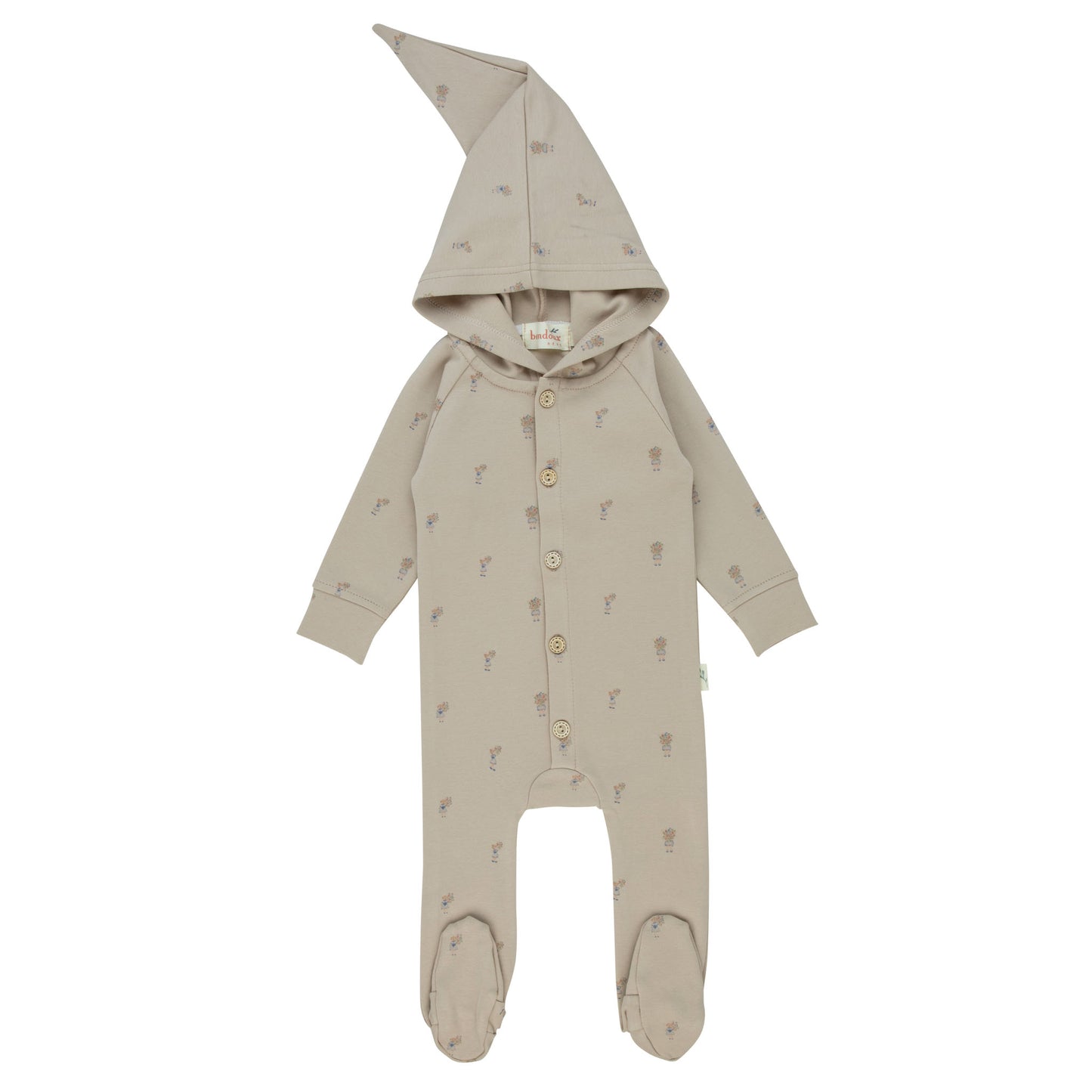 Bondoux Car Print Easy Hoodie Footie