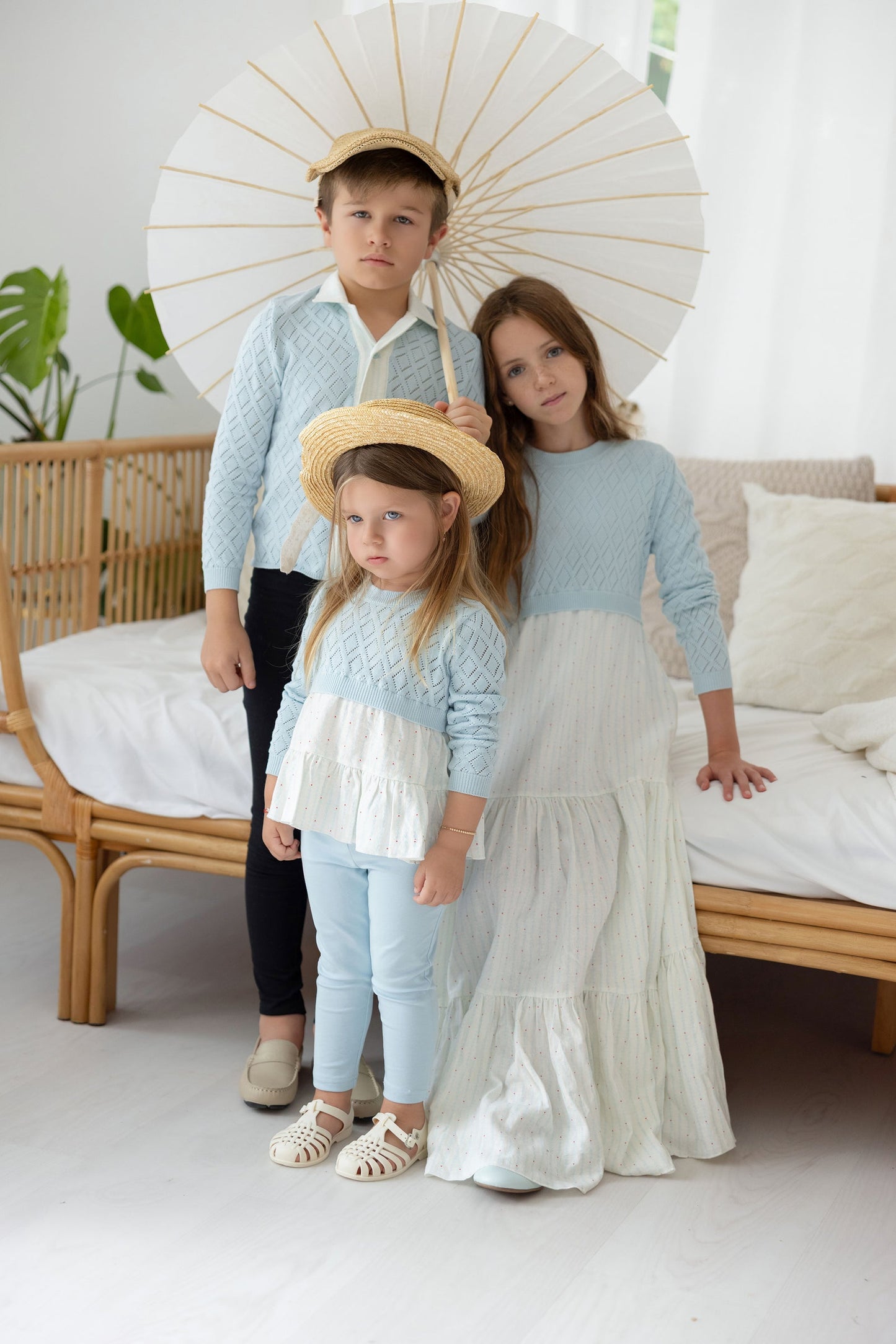 Miss Mini Pointelle Knit Shabbos Girl Set