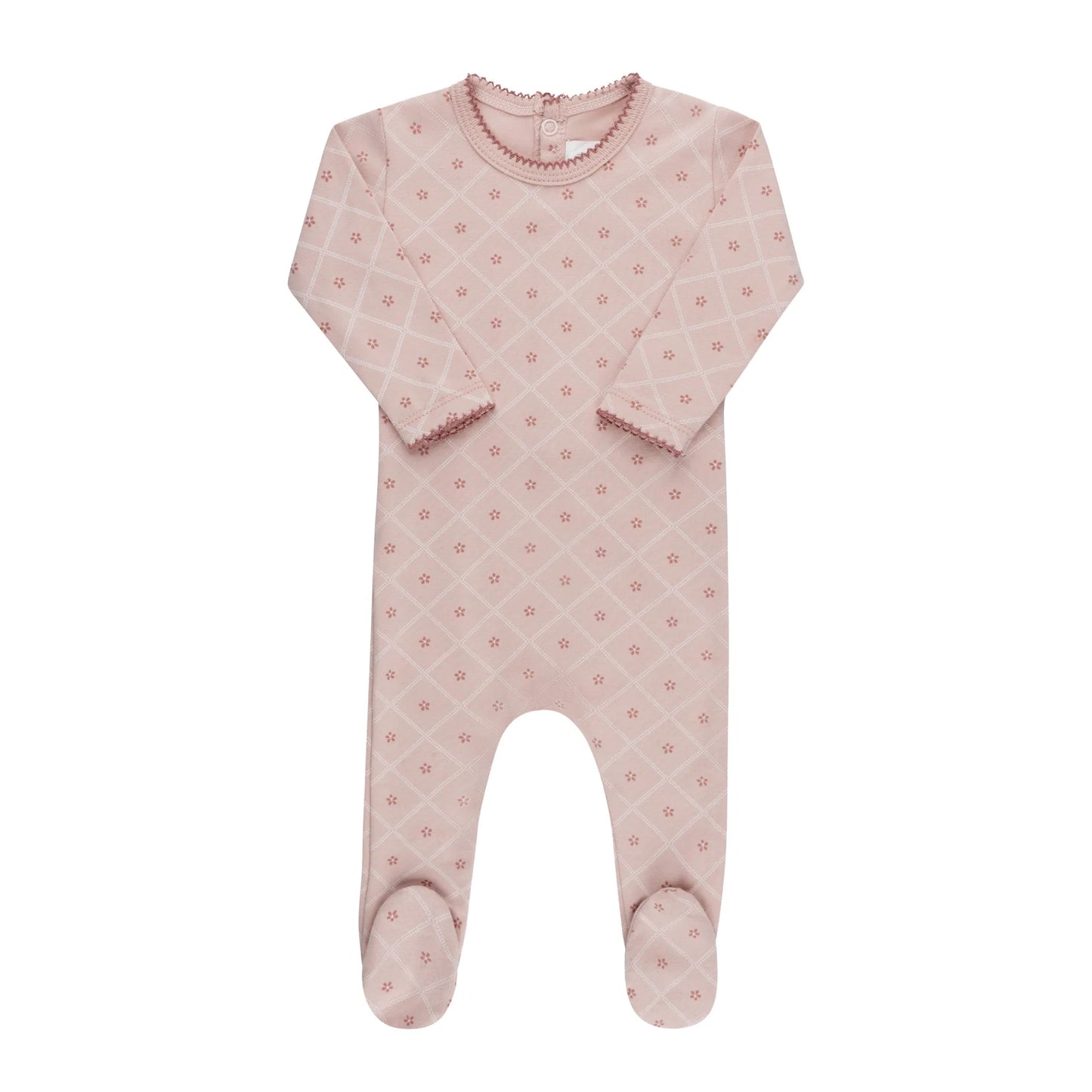 Aurora Diamond Print Footie (girl)