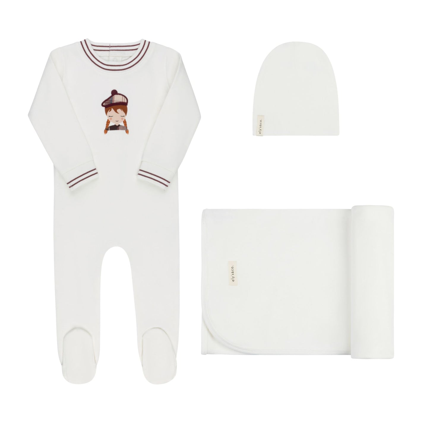Ely's & Co French Terry Scottish Girl 3pc Set