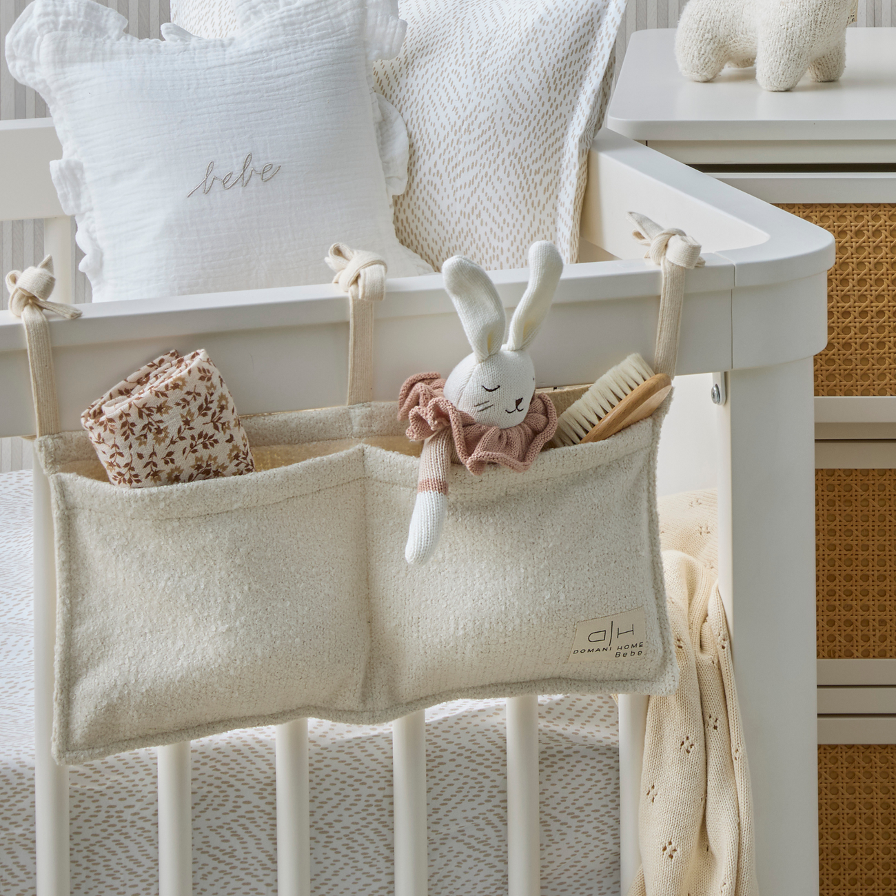 Domani Home White Gauze Bebe Ruffle Accent Pillow