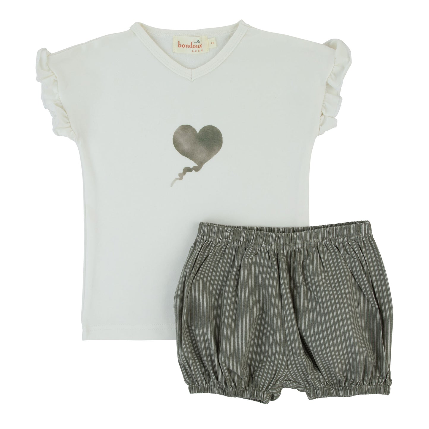 Bondoux Pin-Striped Toddler 2pc Set