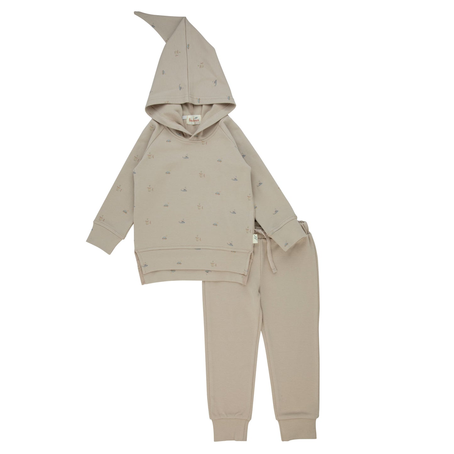 Bondoux Car Print Easy Hoodie 2pc Set