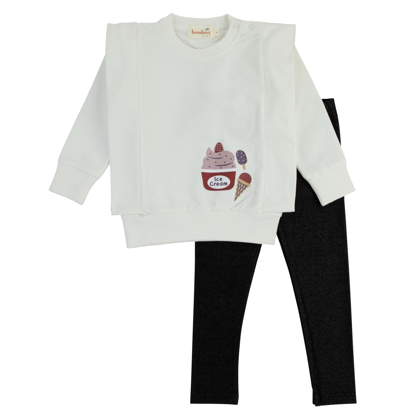 Bondoux Ice Cream Print 2pc Set