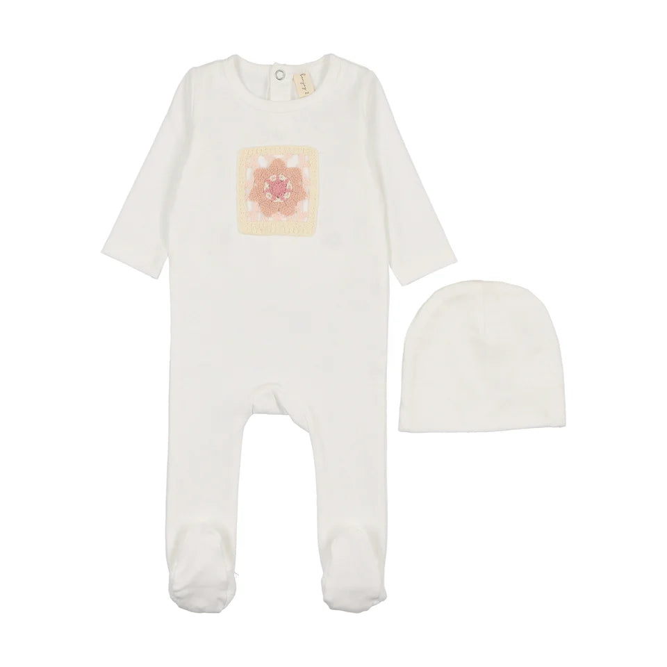 Bonjoy Crochet Footie & Hat (girl)