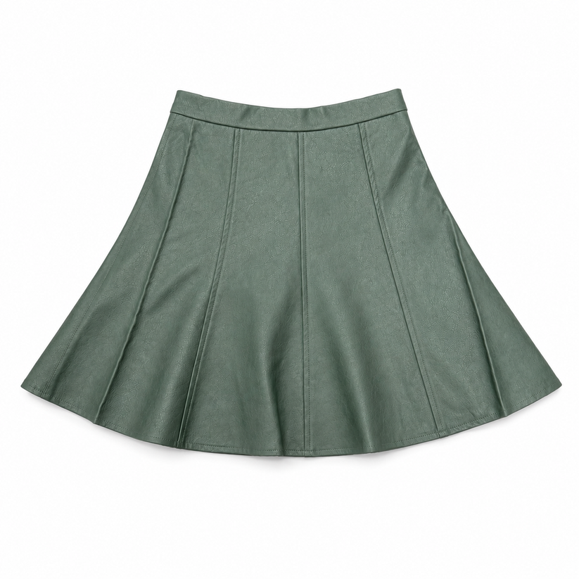 Teela Leather Panel Skirt
