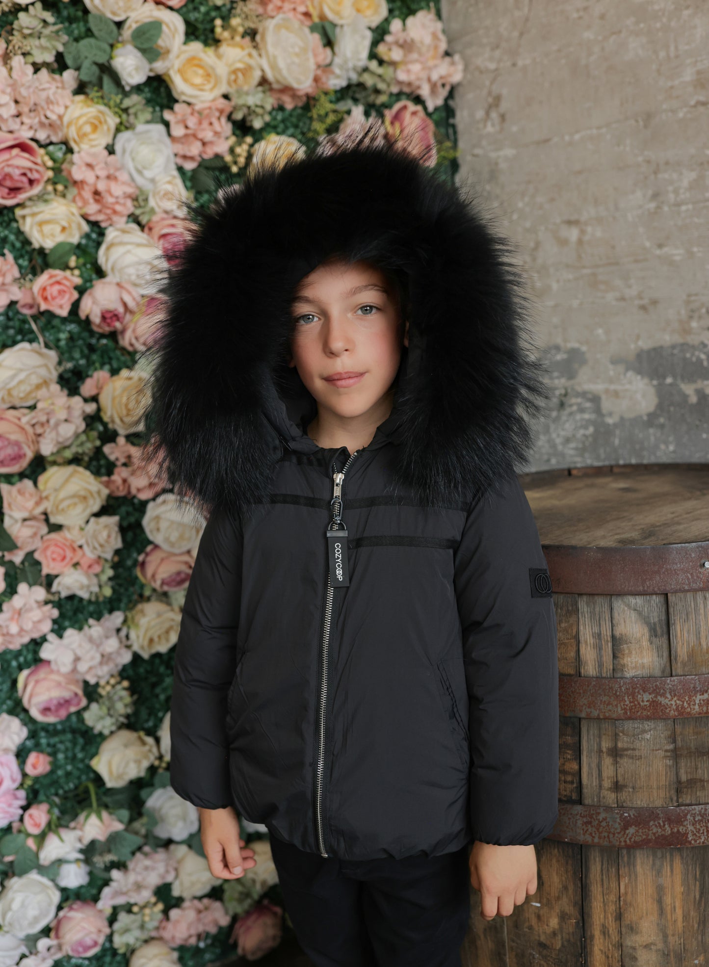 Cozy Coop Twill Ribbon Down Coat