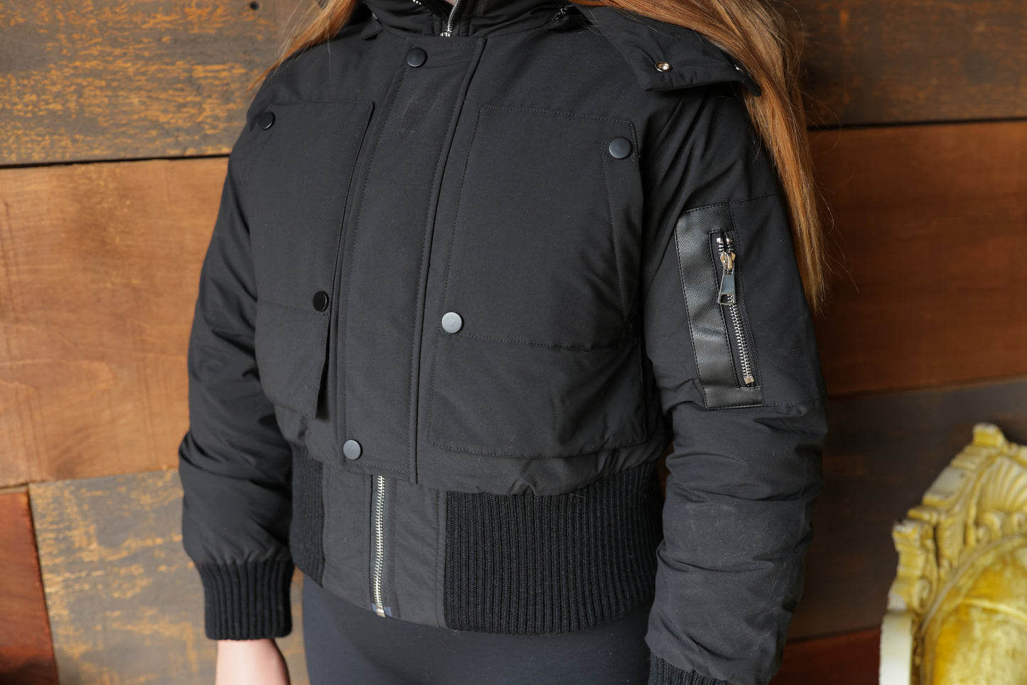 Cozy Coop Teen Snap Pocket Down Bomber