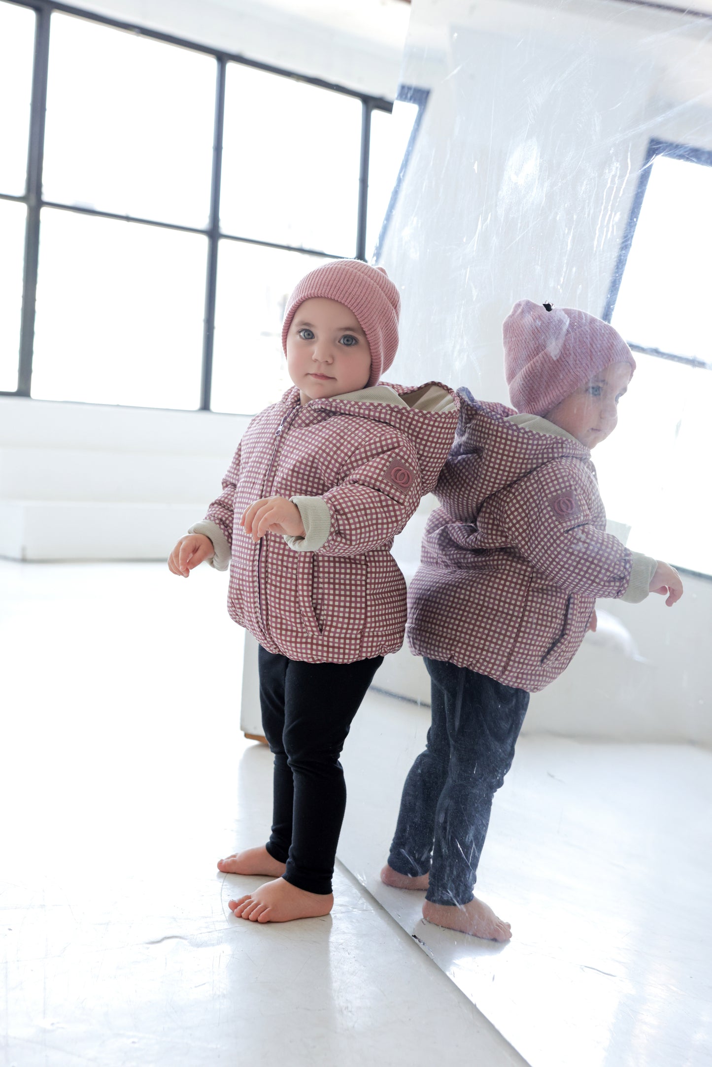 Cozy Coop Baby Plaid Jacket w/ Beanie
