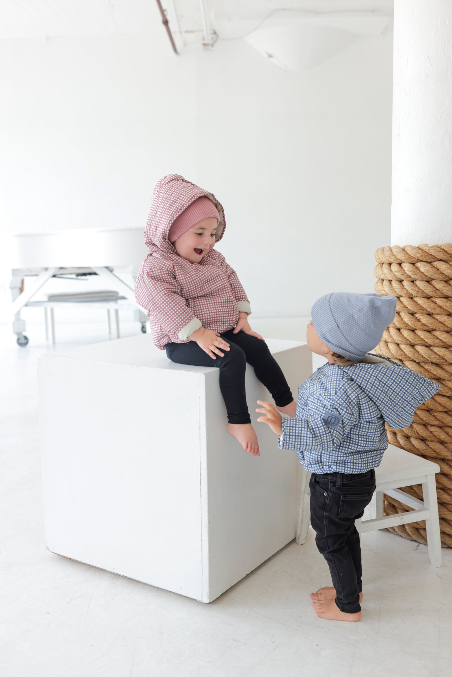 Cozy Coop Baby Plaid Jacket w/ Beanie