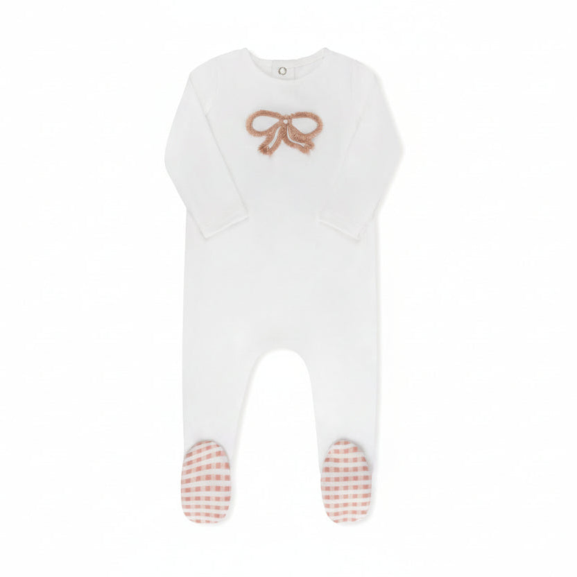 Tritcot Checked Fringe Footie (girl)