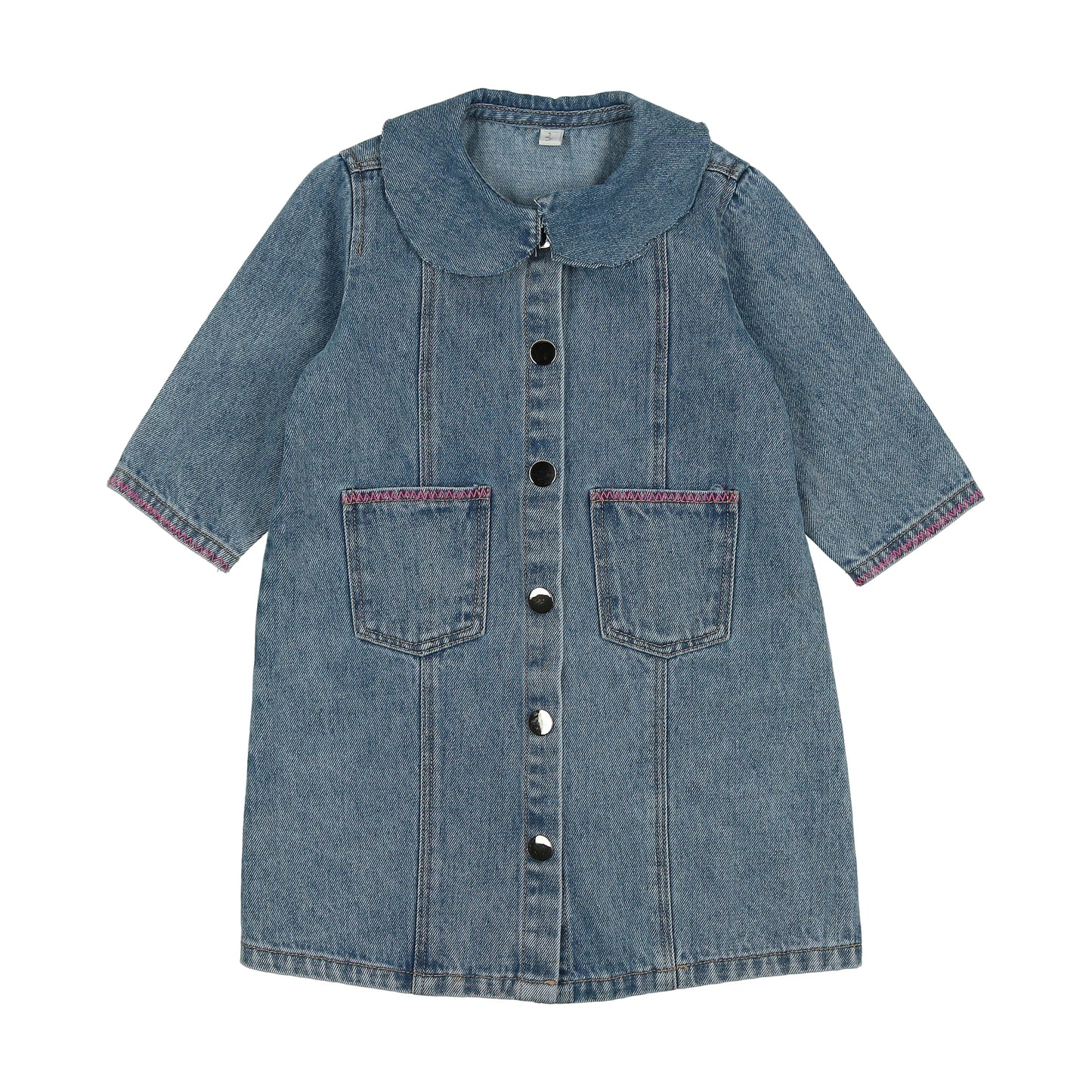 Bonjoy Denim Stitch 3/4 Sleeve Dress