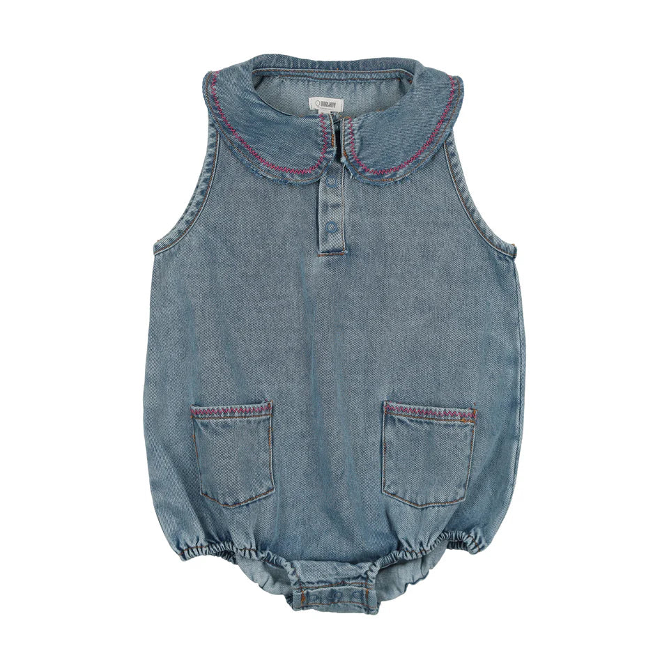 Bonjoy Denim Stitch Romper